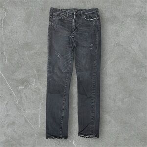 American Eagle Outfitters Jeans Mens 32x34 Black Skinny Airflex + Stretch Denim‎